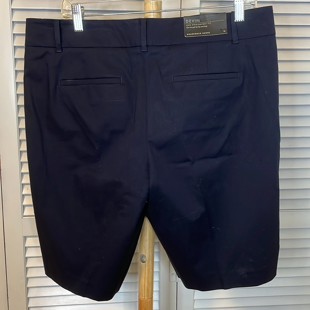 NWT Ann Taylor Navy Blue Devin Boardwalk Shorts - Sz 12